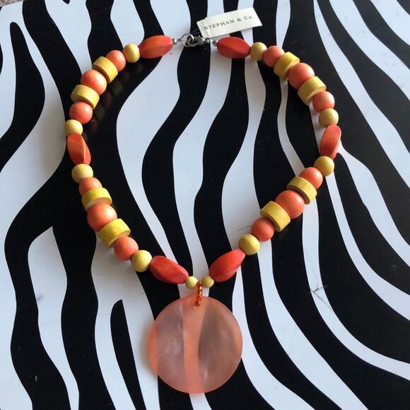 3 for $30 Stephan & Co. Orange and Yellow Necklace - Picture 5 of 5